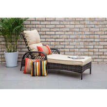 Load image into Gallery viewer, Beige Aldusa Reclining Chaise Lounge with Cushion (SB605)
