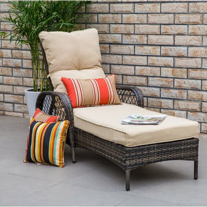 Reclining Chaise Lounge with Cushion #9125