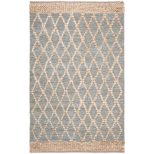Load image into Gallery viewer, Alegria Geometric Handmade Hand-Loomed Area Rug in Light Blue/Brown, Rectangle 4&#39; x 6&#39;
