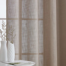 Load image into Gallery viewer, Aleksander Solid Semi-Sheer Grommet Curtain Panels, 54&quot; W x 84&quot; L (Set of 2)

