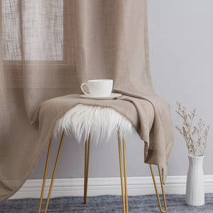 Aleksander Solid Semi-Sheer Grommet Curtain Panels, 54" W x 84" L (Set of 2)