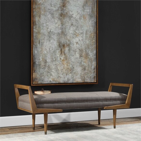 Alessandro Upholstered Bench Gray(2288RR)