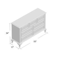 Load image into Gallery viewer, Alessia 7 Drawer Double Dresser 1846CDR
