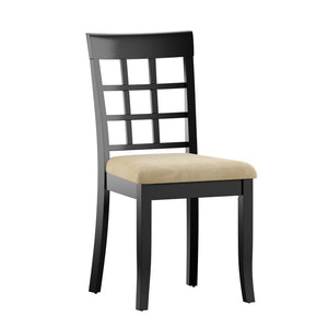 19"H Alexa-Mae Slat Back Side Chair in Black (Set of 2)