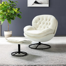 Load image into Gallery viewer, Alexandrea 31.5&#39;&#39; Wide Tufted Swivel Lounge Chair and Ottoman
