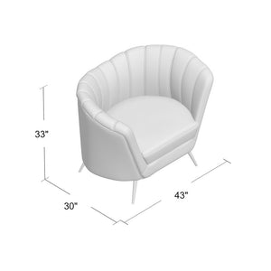 Alexandrea 43'' Wide Tufted Velvet Barrel Chair MRM2704