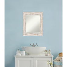 Load image into Gallery viewer, 29.13&quot; H x 23.13&quot; W White Alexandria Modern Rustic Beveled Distressed Accent Mirror 1615AH
