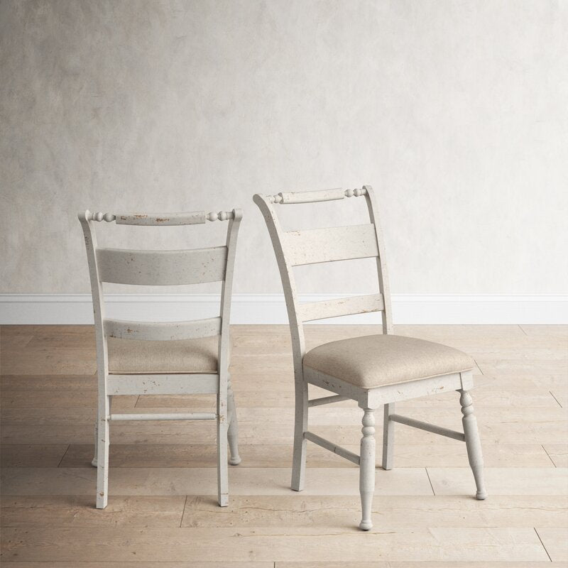 Alexandro Linen Ladder Back Side Chair (Set of 2)