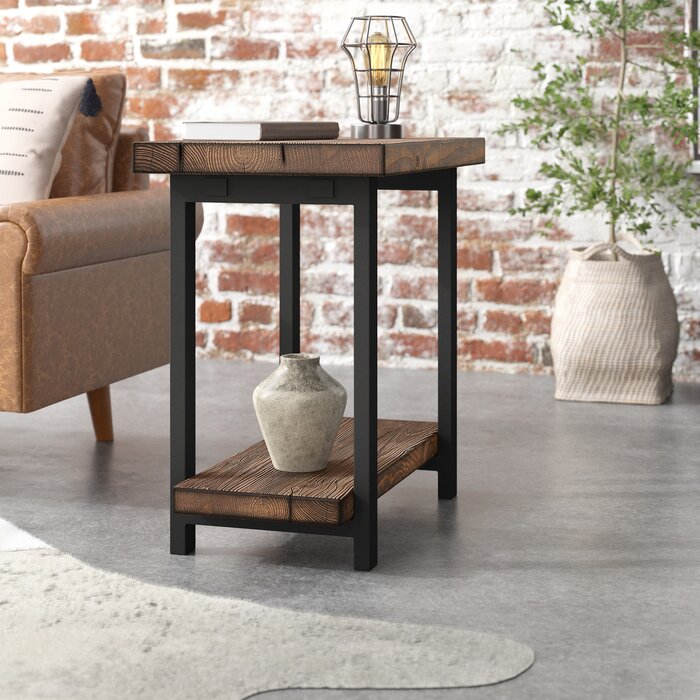 Alezzi 27'' Tall Solid Wood End Table