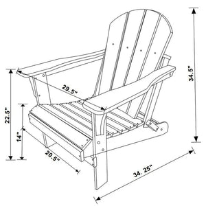 Alger Plastic Folding Adirondack Chair