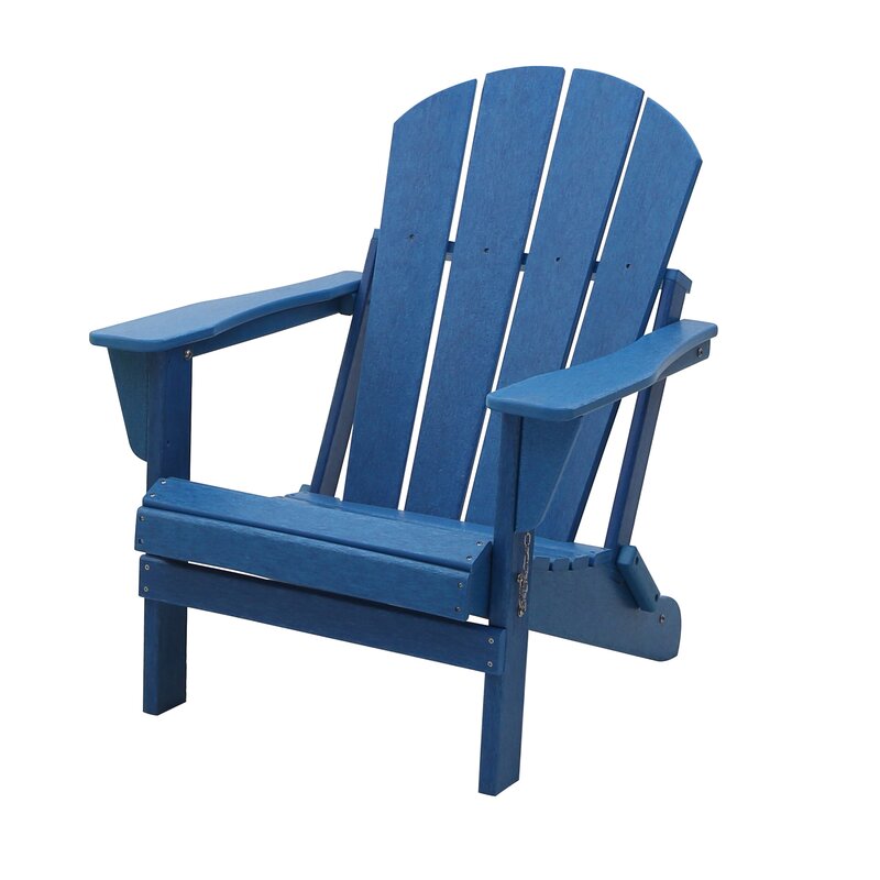 Navy Blue Alger Plastic Folding Adirondack Chair 3247AH Salvage