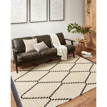 Load image into Gallery viewer, Alice Geometric Area Rug in Cream/Charcoal 9&#39;2&quot; x 13
