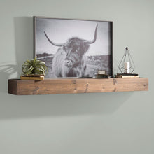 Load image into Gallery viewer, Rustic Walnut Alistair Fireplace Shelf Mantel 72&quot;
