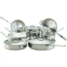 Load image into Gallery viewer, All-Clad Copper Core 14 Piece Stainless Steel Non Stick Cookware Set
