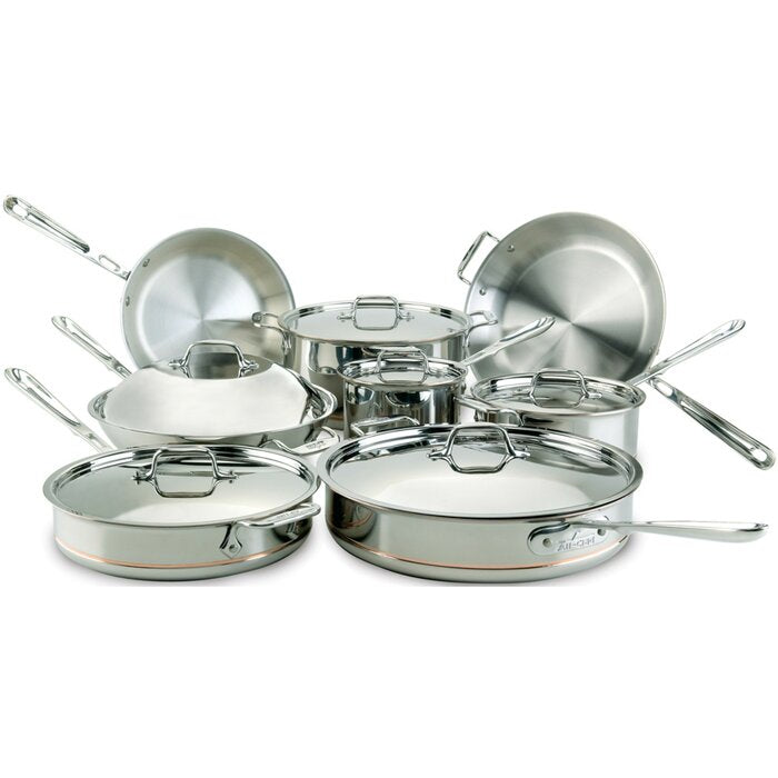 14 Piece Stainless Steel Non Stick Cookware Set