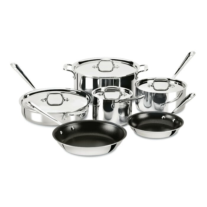 Stainless 10 Piece Stainless Steel Non Stick Cookware Set