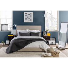 Load image into Gallery viewer, Queen Coverlet + 2 Shams Allaya Ivory Microfiber Coastal 3 Piece Coverlet / Bedspread Set B22MS4234
