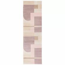 Load image into Gallery viewer, Allem Geometric Area Rug in Pink/Light Purple
