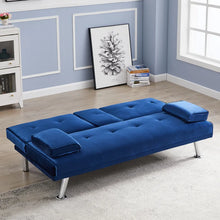 Load image into Gallery viewer, Alleyne Twin 65.3&#39;&#39; Wide Tufted Back Convertible Sofa with Storage
