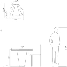 Load image into Gallery viewer, Alliber 3 - Light LED Chandelier

