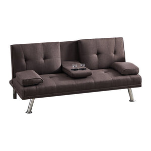 Allman Twin 65.3'' Wide Tufted Back Convertible Sofa with Storage