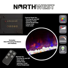 Load image into Gallery viewer, Allmeria Electric Fireplace, 20" H x 42" W x 4.75" D
