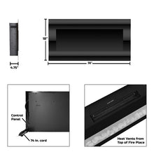 Load image into Gallery viewer, 18&quot; H x 36&quot; W x 5.5&quot; D Allmeria Surface Wall Mounted Electric Fireplace
