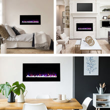 Load image into Gallery viewer, 18&quot; H x 36&quot; W x 5.5&quot; D Allmeria Surface Wall Mounted Electric Fireplace
