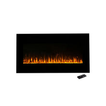 Load image into Gallery viewer, 18&quot; H x 36&quot; W x 5.5&quot; D Allmeria Surface Wall Mounted Electric Fireplace
