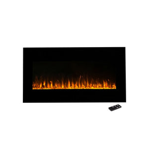 18" H x 36" W x 5.5" D Allmeria Surface Wall Mounted Electric Fireplace