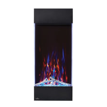 Load image into Gallery viewer, 38&quot; H x 16&quot; W x 5.65&quot; D Matte Black Allure Recessed Wall Mounted Electric Fireplace 1191CDR
