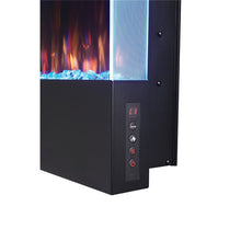 Load image into Gallery viewer, 38&quot; H x 16&quot; W x 5.65&quot; D Matte Black Allure Recessed Wall Mounted Electric Fireplace 1191CDR
