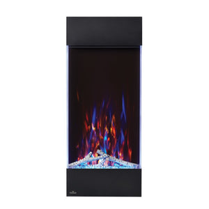 38" H x 16" W x 5.65" D Matte Black Allure Recessed Wall Mounted Electric Fireplace 1191CDR