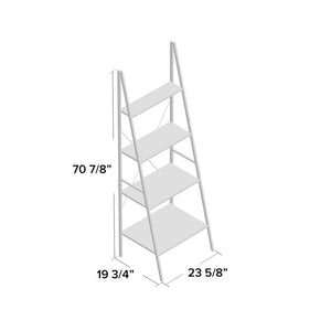 Almanzar 70.87'' H x 23.62'' W Steel Ladder Bookcase MRM3982