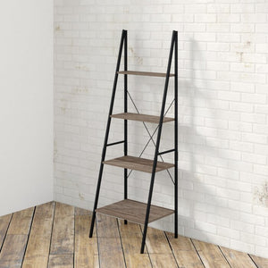 Gray Brown/Black Almanzar Ladder Bookcase #922HW