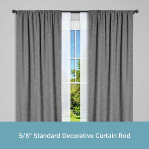 AlmedaCheatham Black Adjustable Double Curtain Rod 3691RR