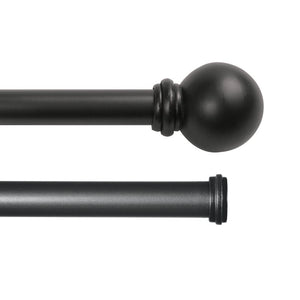 AlmedaCheatham Black Adjustable Double Curtain Rod 3691RR
