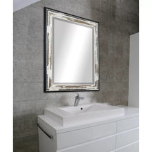 Load image into Gallery viewer, Brown/Cream Distressed Almeda Square Rustic Beveled Distressed Wall Mirror
