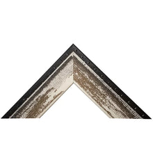 Load image into Gallery viewer, Brown/Cream Distressed Almeda Square Rustic Beveled Distressed Wall Mirror
