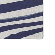 Load image into Gallery viewer, Rectangle 2&#39; x 3&#39; Almere Power Loom Chenille Navy Blue Rug
