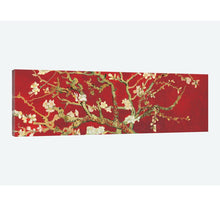 Load image into Gallery viewer, 12&quot; H x 36&quot; W x 0.75&quot; D Almond Blossom On Red - Gallery-Wrapped Canvas Giclée 6252RR
