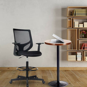 25.5'' W x 25'' D x 43.3'' H Alonso-Rodriguez Ergonomic Drafting Chair