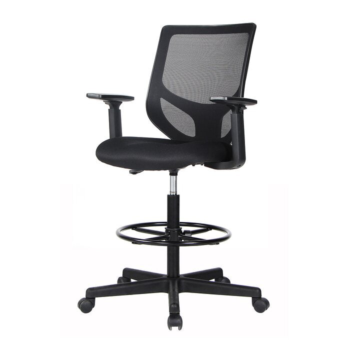 25.5'' W x 25'' D x 43.3'' H Alonso-Rodriguez Ergonomic Drafting Chair
