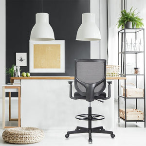 25.5'' W x 25'' D x 43.3'' H Alonso-Rodriguez Ergonomic Drafting Chair