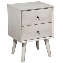 Load image into Gallery viewer, Flynn Mid Century Modern 2 Drawer Nightstand in Gray
