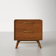 Load image into Gallery viewer, Alston 24&#39;&#39; Tall 2 - Drawer Solid Wood Nightstand in Walnut
