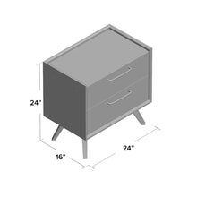 Load image into Gallery viewer, Alston 24&#39;&#39; Tall 2 - Drawer Solid Wood Nightstand in Walnut
