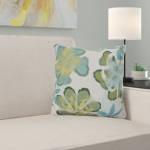 Load image into Gallery viewer, 16&quot; H x 16&quot; W x 3&quot; D Teal Altoona Outdoor Square Pillow #9736
