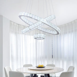 10.6'' H x 25.1'' W x 25.1'' D Altus 3 Light Unique Geometric LED Chandelier with Crystal Accents