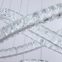 Load image into Gallery viewer, 10.6&#39;&#39; H x 25.1&#39;&#39; W x 25.1&#39;&#39; D Altus 3 Light Unique Geometric LED Chandelier with Crystal Accents
